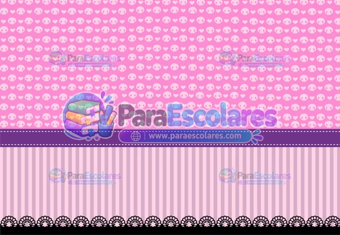 Fondo-Kuromi Negro-Lila